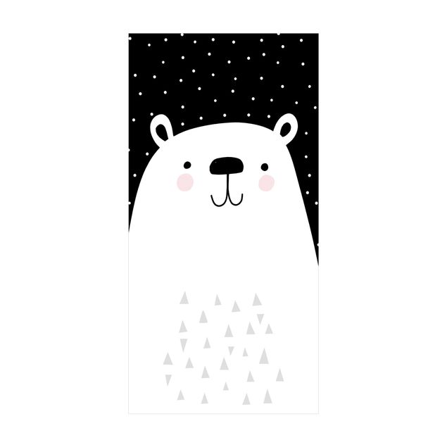 svart matta Zoo With Patterns - Polar Bear