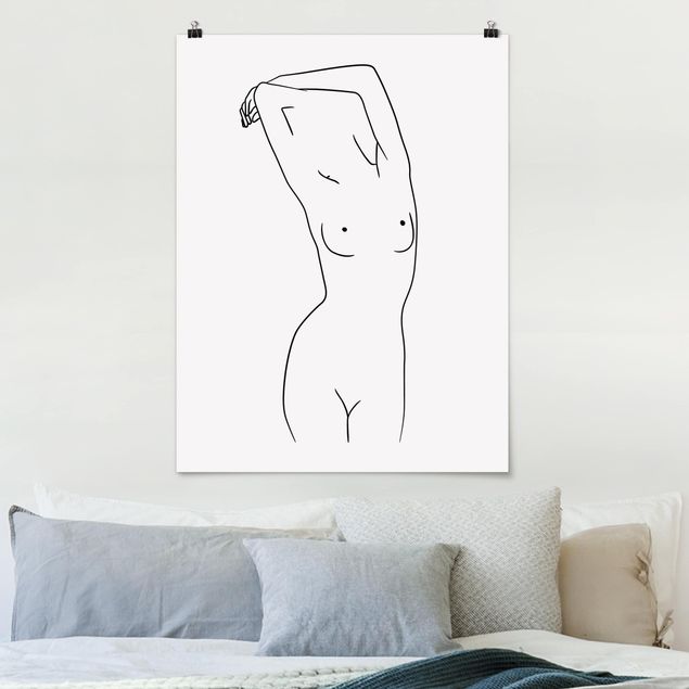 Konststilar Line Art Nude Black And White
