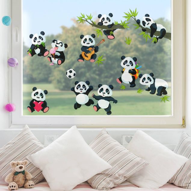 Fönsterdekaler djur Panda Bear Mega Set