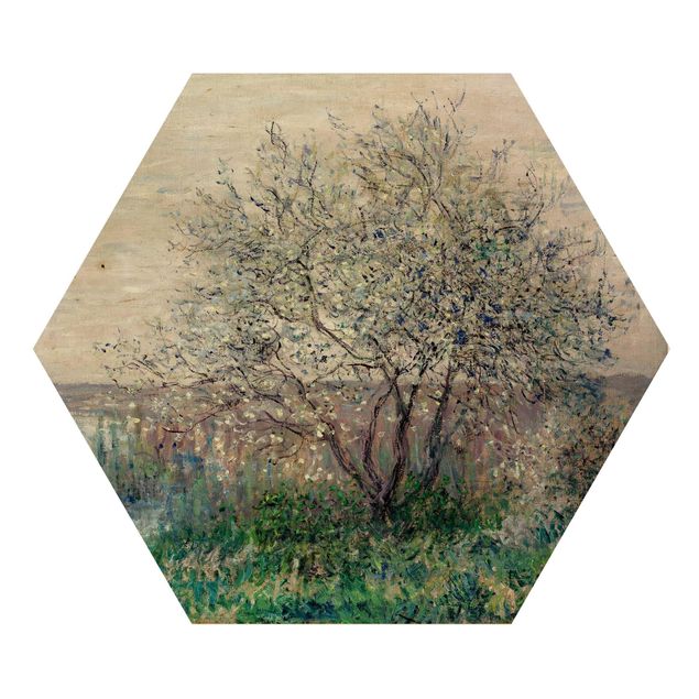 Trätavlor landskap Claude Monet - Spring in Vétheuil