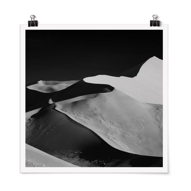 Posters svart och vitt Desert - Abstract Dunes