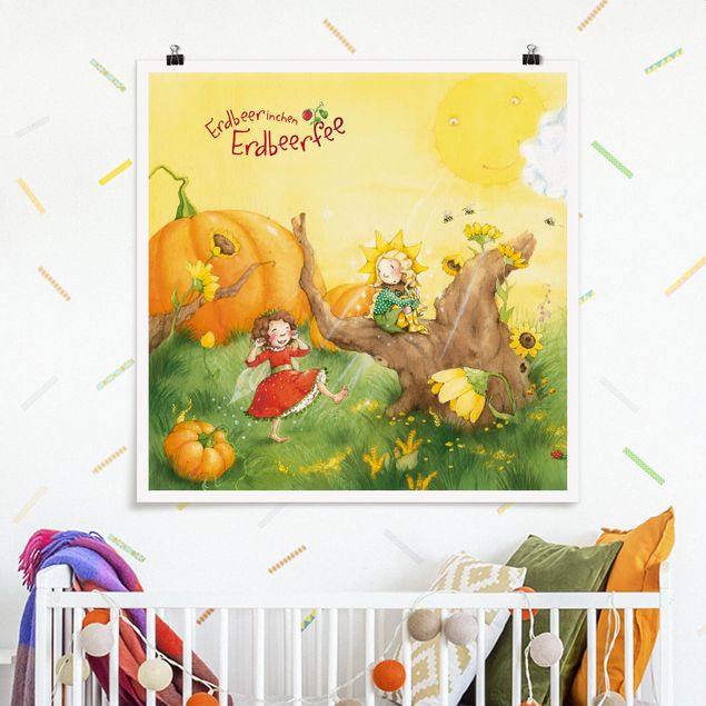Posters djur Little Strawberry Strawberry Fairy - A Sunny Day
