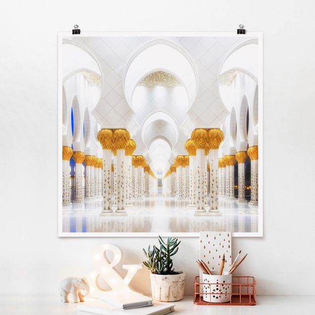 Posters arkitektur och skyline Mosque In Gold