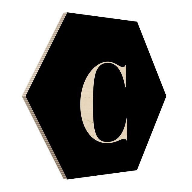 Hexagonala tavlor Letter Serif Black C