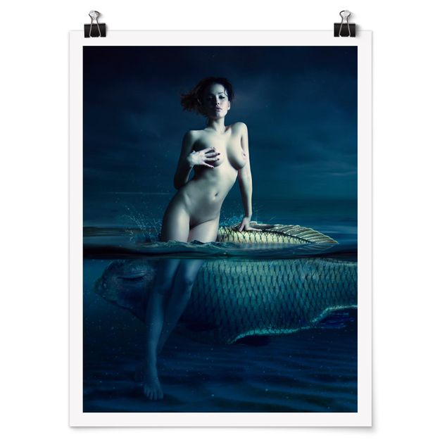 Posters djur Nude With Fish