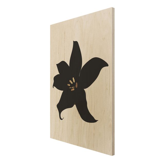 Tavlor Kubistika Graphical Plant World - Orchid Black And Gold