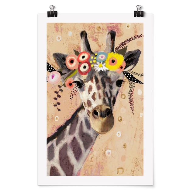 Tavlor modernt Klimt Giraffe