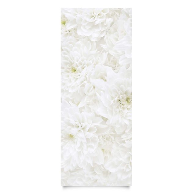 Självhäftande folier matt Dahlia Sea Of Flowers White