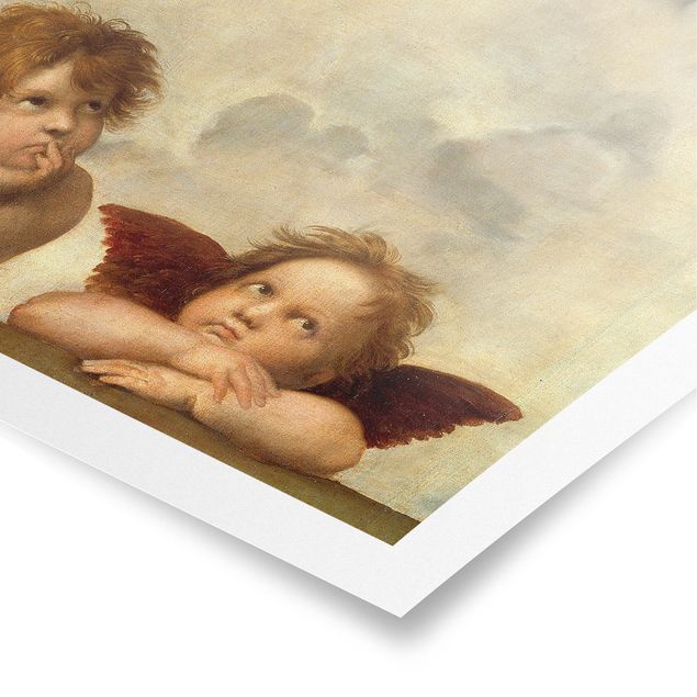 Posters konstutskrifter Raffael - Two Angels. Detail from The Sistine Madonna