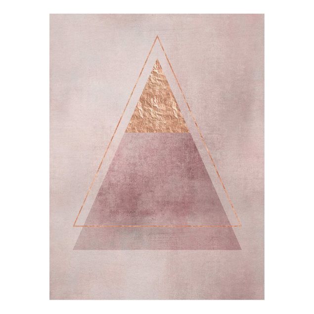 Tavlor konstutskrifter Geometry In Pink And Gold II