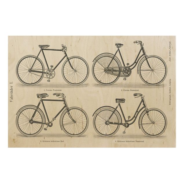 Trätavlor vintage Vintage Poster Bicycles