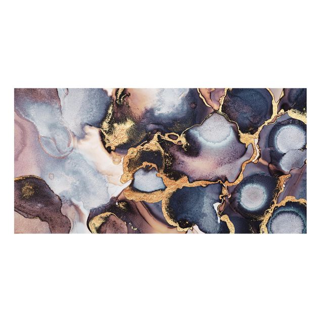 Tavlor Elisabeth Fredriksson Marble Watercolor With Gold