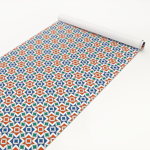 Självhäftande folier matt Arabic Tile Pattern With Very Beautiful Colour Scheme