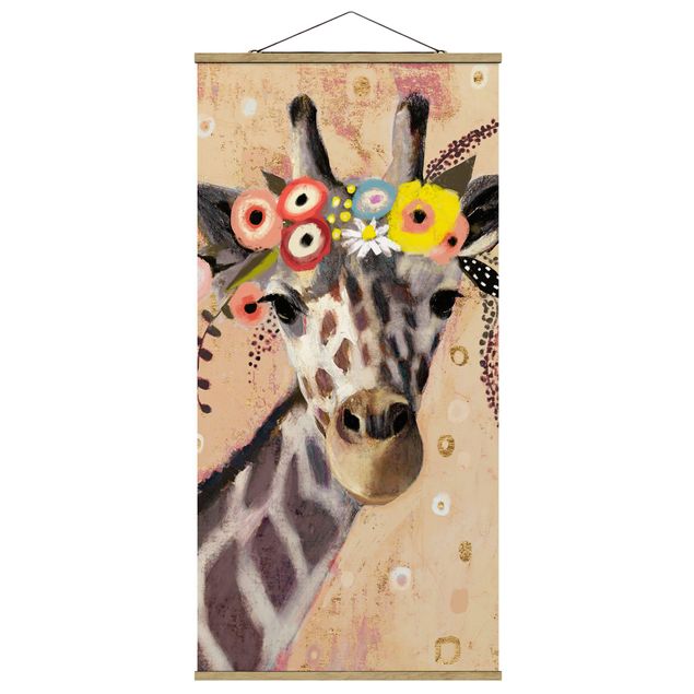 Tavlor djur Klimt Giraffe
