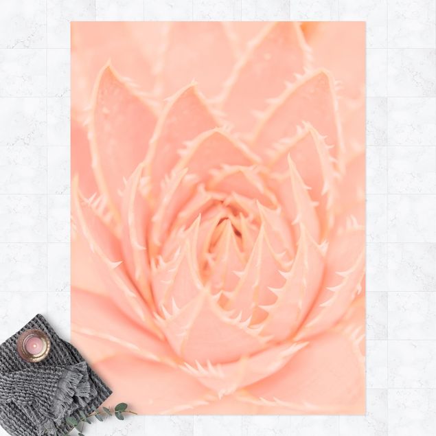 utomhusmattor Light Pink Floral Magic Agave