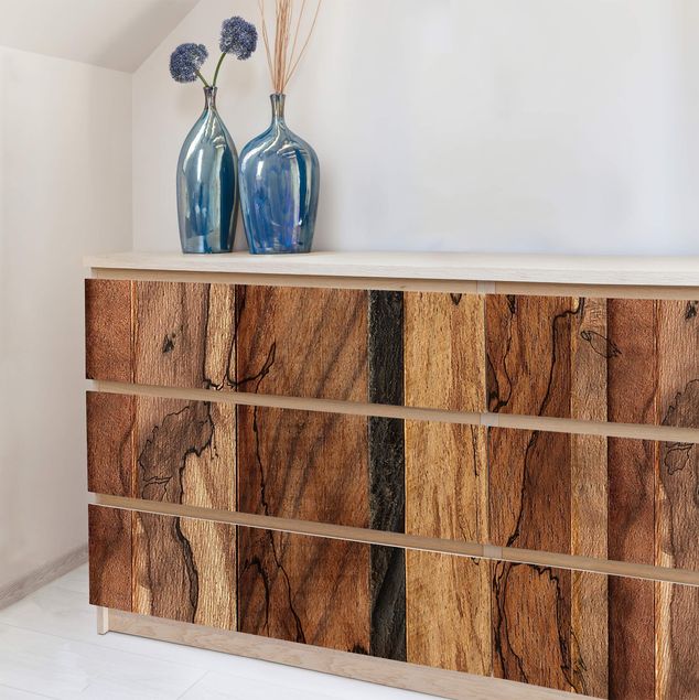 Möbelfolier matt Wooden Wall Flamed