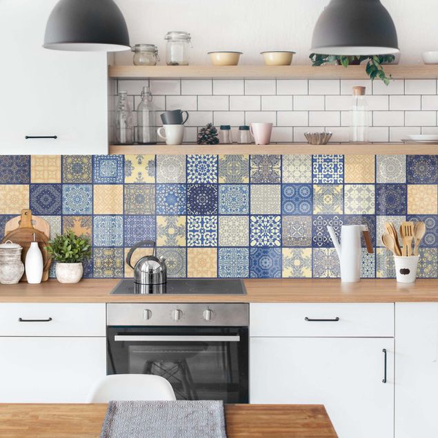 Tavlor Andrea Haase Sunny Mediterranian Tiles With Blue Joints