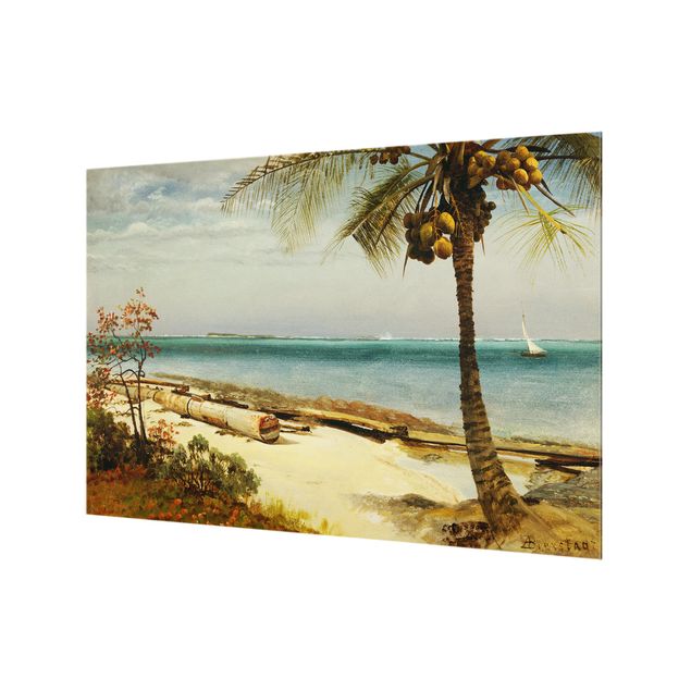 stänkskydd kök glas Albert Bierstadt - Coast In The Tropics