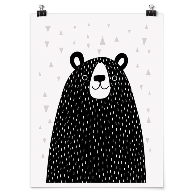 Posters djur Zoo With Patterns - Bear