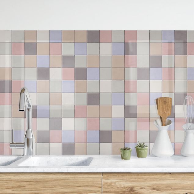 Kök dekoration Mosaic Tiles - Coloured Shabby