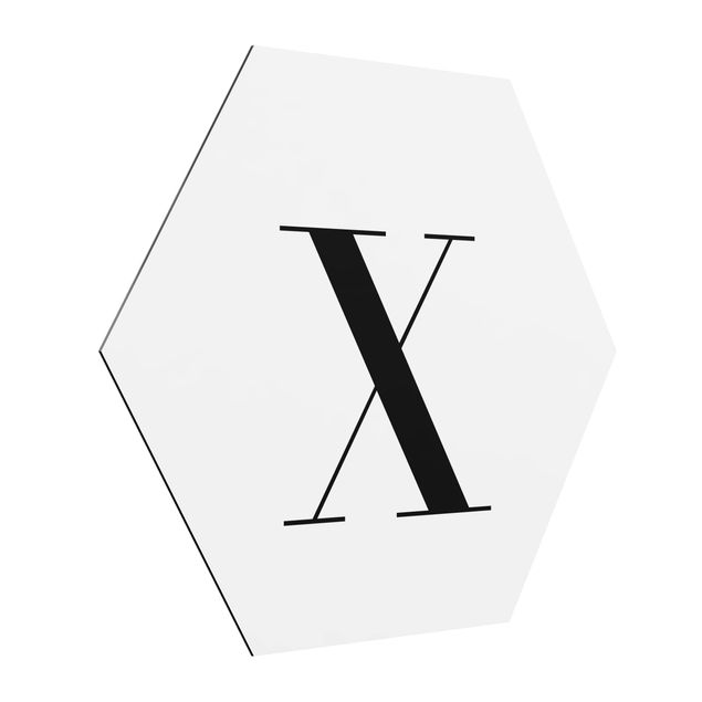 Tavlor modernt Letter Serif White X