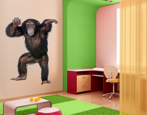 Autocolantes de parede macacos No.291 Cheery Monkey