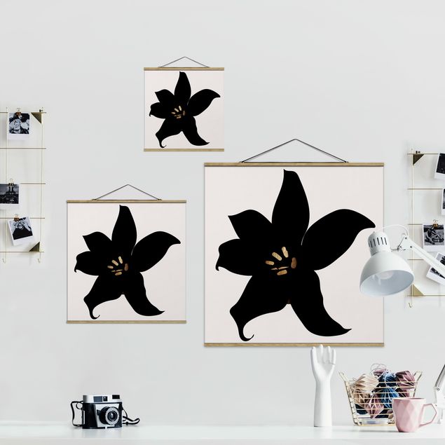 Tavlor konstutskrifter Graphical Plant World - Orchid Black And Gold