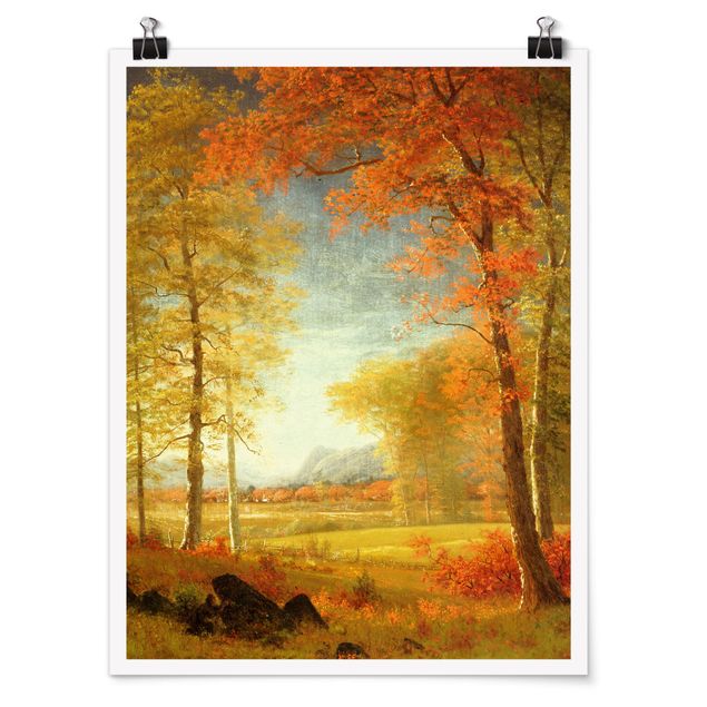 Konstutskrifter Albert Bierstadt - Autumn In Oneida County, New York