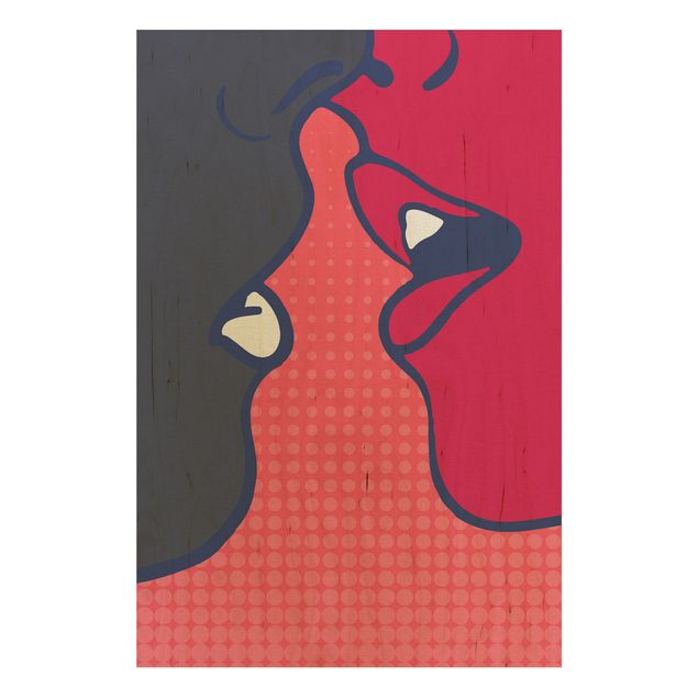 Tavlor Kubistika Pop Art Kiss