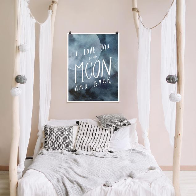 Posters ordspråk Heavenly Love - Moon