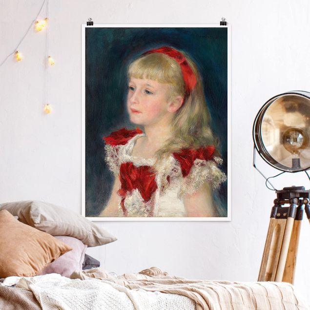 Kök dekoration Auguste Renoir - Mademoiselle Grimprel with red Ribbon
