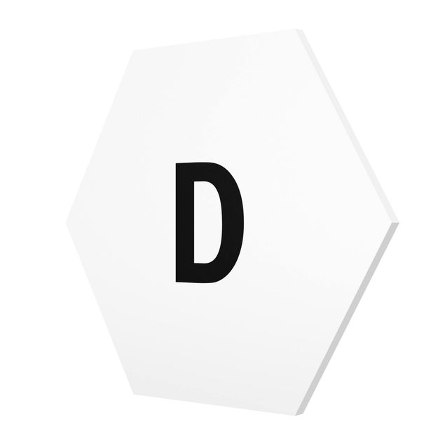 Hexagonala tavlor Letter White D