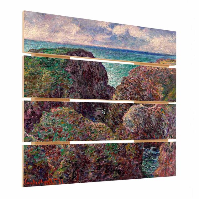 Trätavlor landskap Claude Monet - Group of Rocks at Port-Goulphar