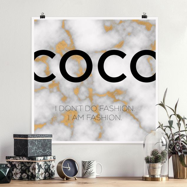 Posters ordspråk Coco - I Dont Do Fashion