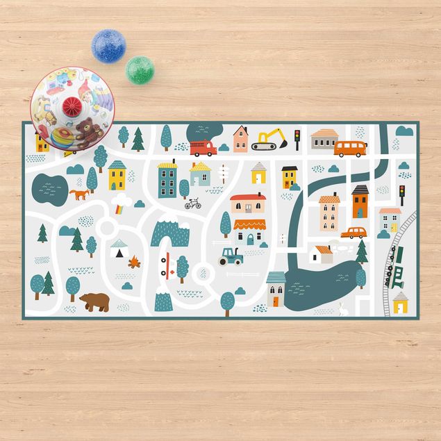 altanmattor Playoom Mat Smalltown - From the City Into Nature