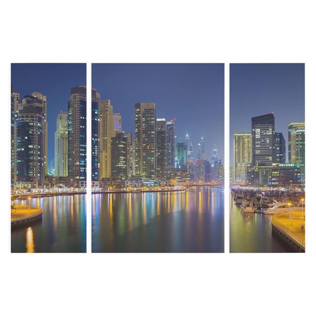 Tavlor modernt Dubai Night Skyline