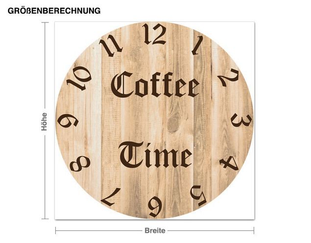 Kök dekoration Coffee Time Clock