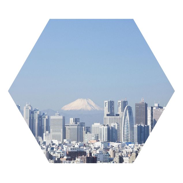 Tavlor arkitektur och skyline Tokyo In Front Of Fuji