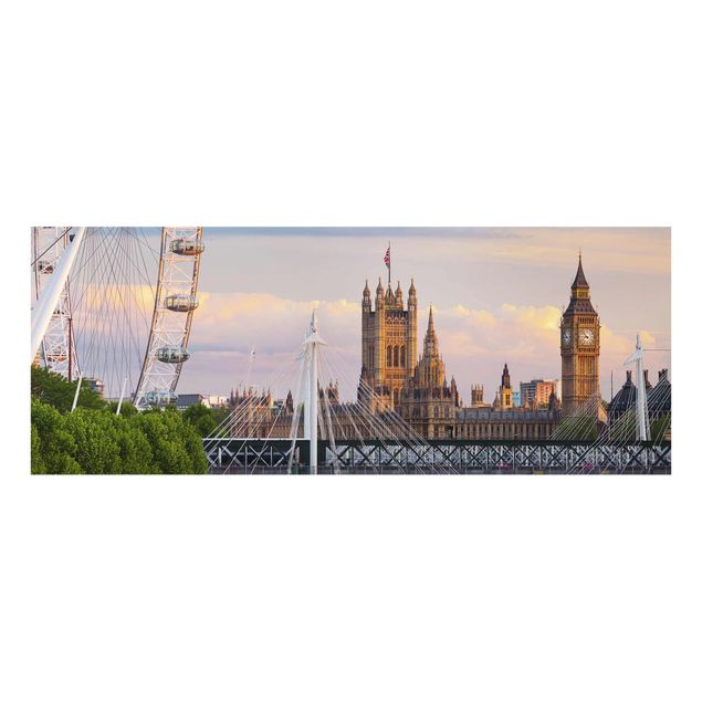 Tavlor arkitektur och skyline Westminster Palace London