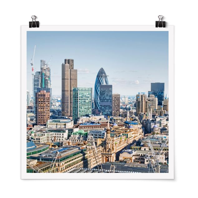Posters arkitektur och skyline City Of London