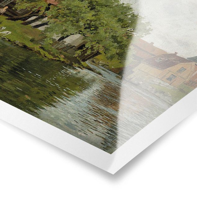 Tavlor landskap Edvard Munch - Scene On River Akerselven
