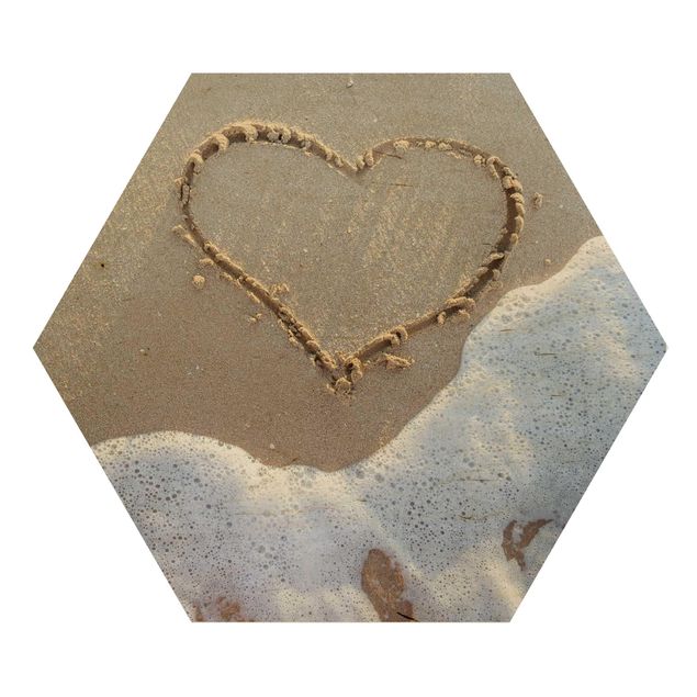 Hexagonala tavlor Heart On The Beach