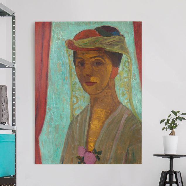 Konststilar Expressionism Paula Modersohn-Becker - Self-Portrait with a Hat and Veil