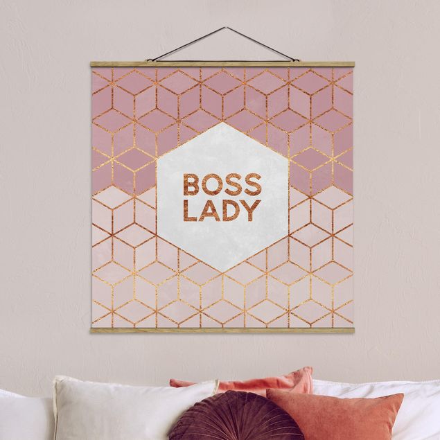 Kök dekoration Boss Lady Hexagons Pink