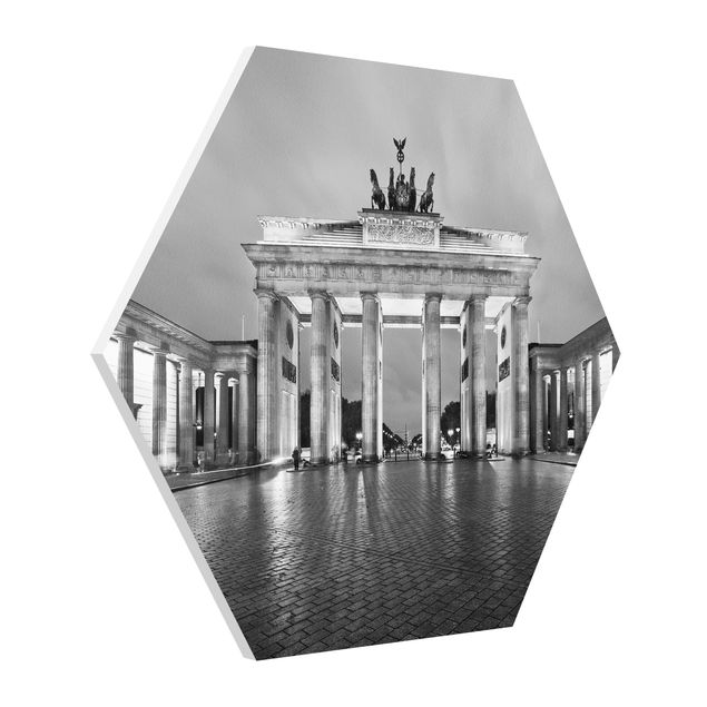 Tavlor modernt Illuminated Brandenburg Gate II