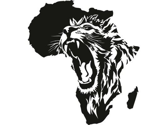 Autocolantes de parede leões No.CG135 Africa's heart