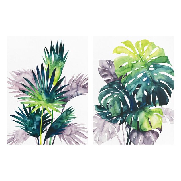 Tavlor Exotic Foliage - Fan Palm And Monstera Set I