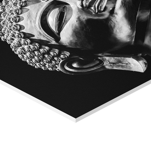 Hexagonala tavlor Buddha Statue Face