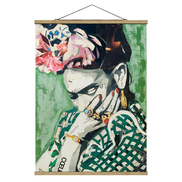 Tavlor porträtt Frida Kahlo - Collage No.3