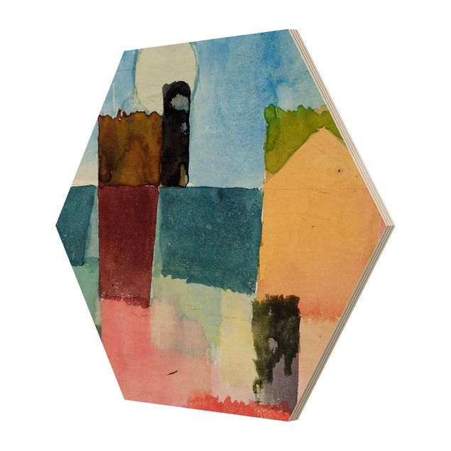 Hexagonala tavlor Paul Klee - Moonrise (St. Germain)